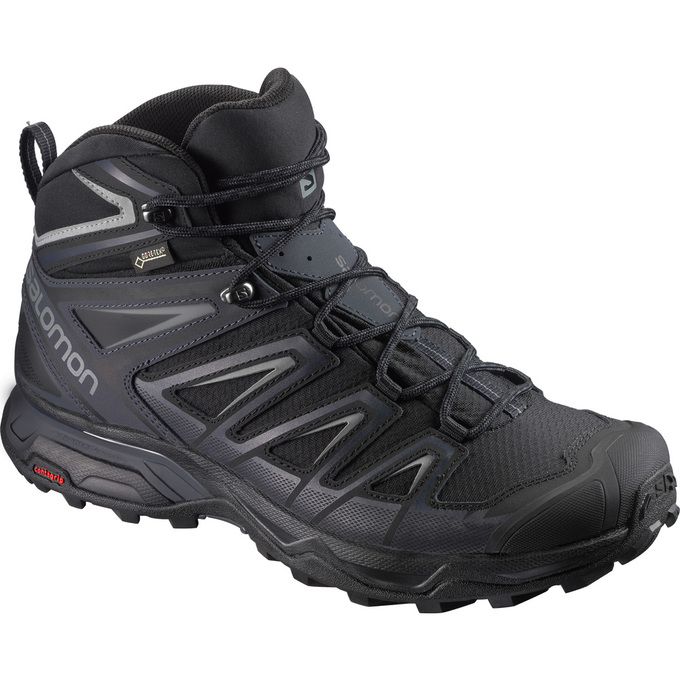 Chaussures De Randonnée Salomon Homme Noir - Salomon X ULTRA 3 WIDE MID GTX® - France (6137-WATZD)